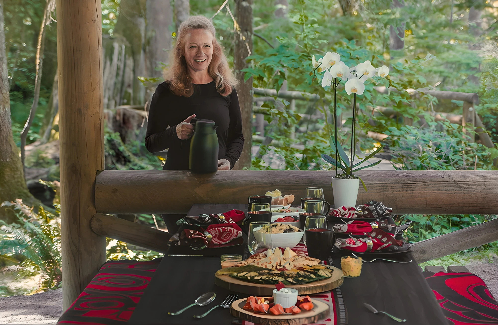 Gourmet picnic traditional family platter outdoor dining experience